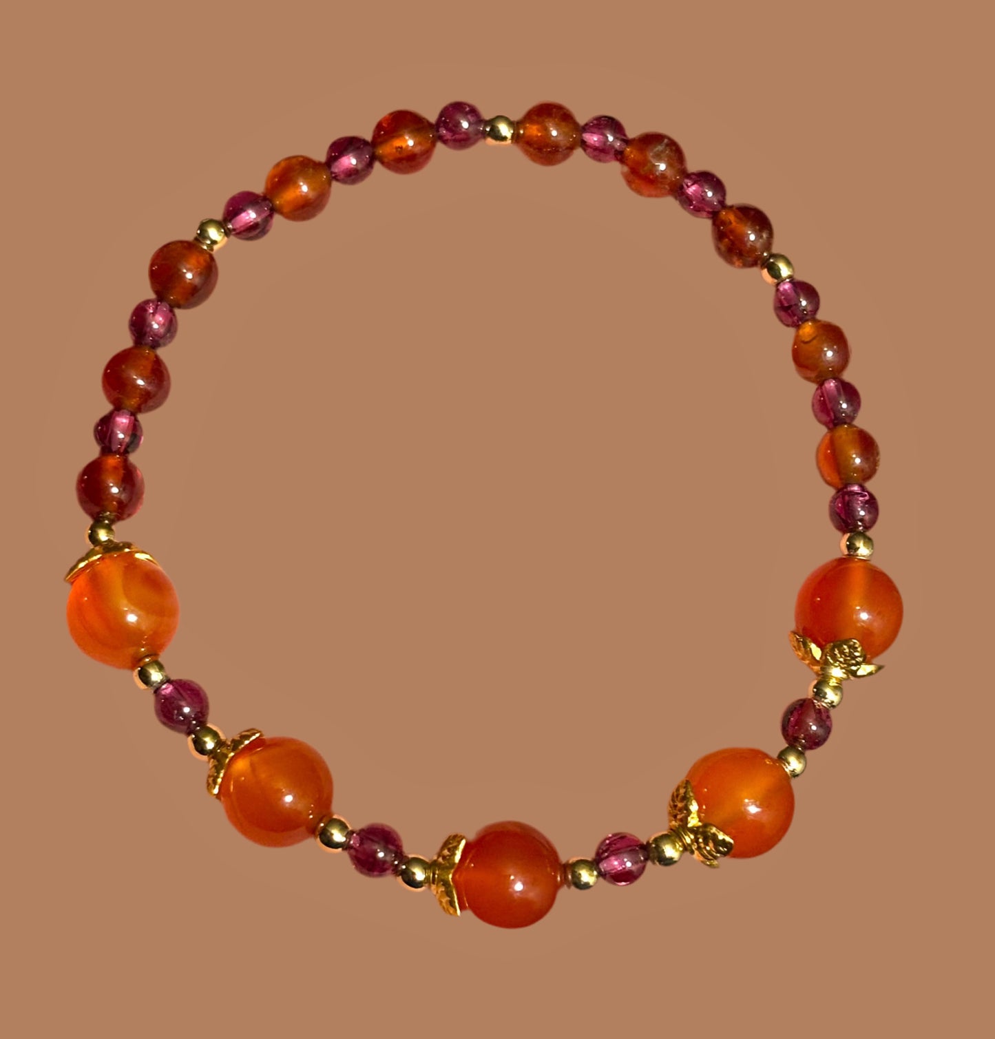 Carnelian & Garnet Bracelet