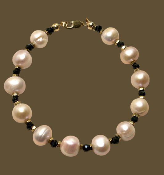 Pearl & Spinel Bracelet