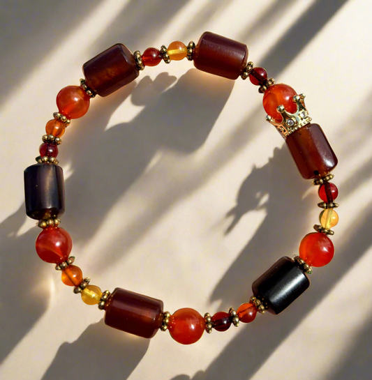 Amber & Carnelian Bracelet II