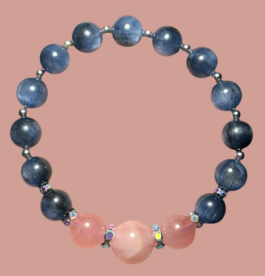 Kyanite & Rose Quartz Bracelet