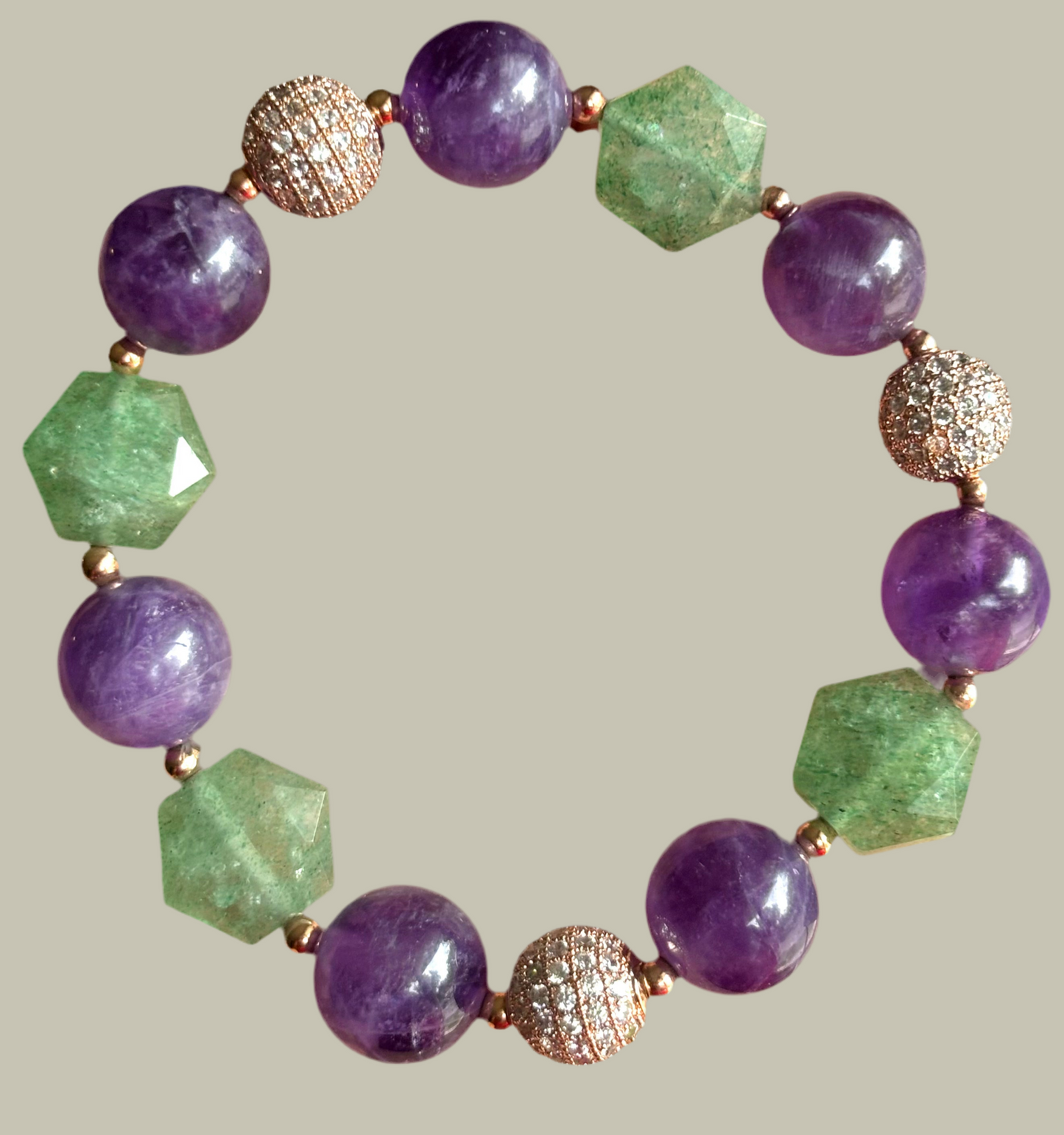 Chalcedony & Amethyst Bracelet III