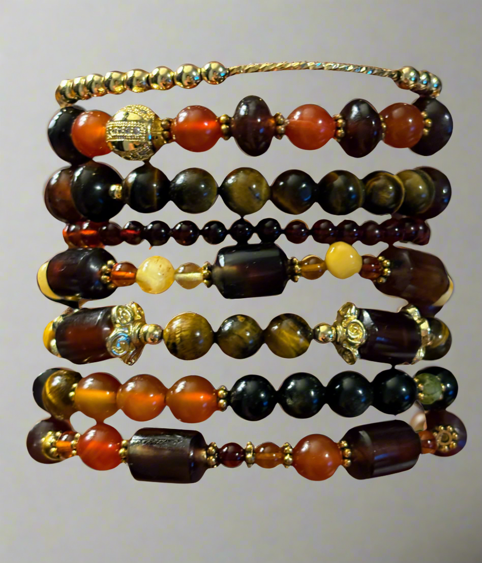 Amber & Carnelian Bracelet