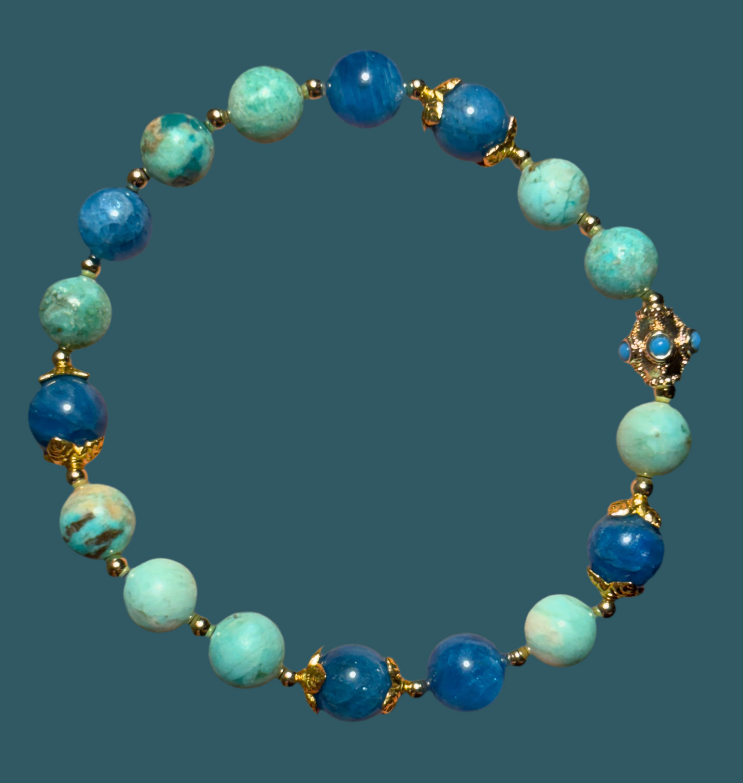 Turquoise & Blue Apatite Bracelet