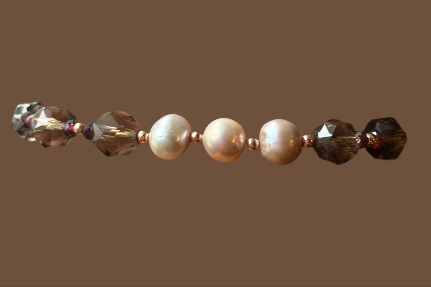 Pearl & Smoky Quartz Bracelet