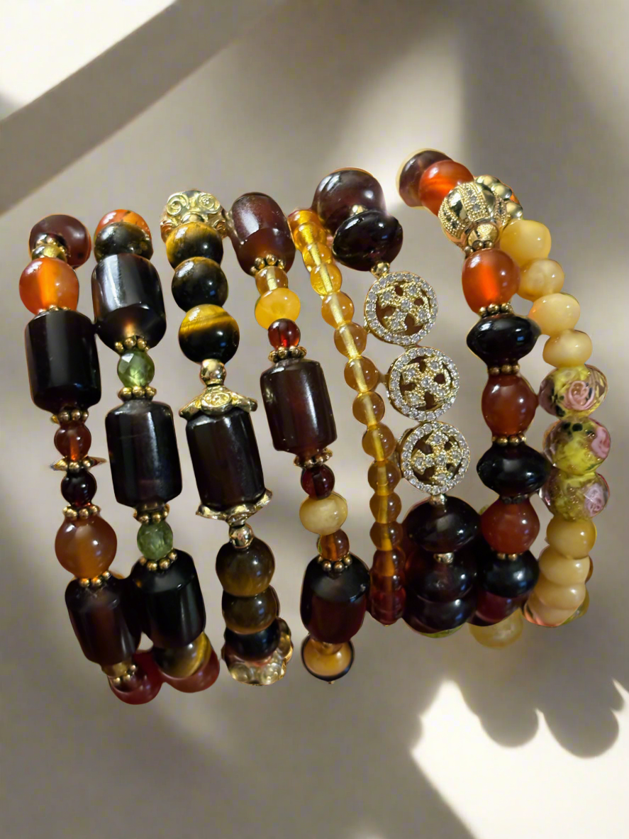 Amber & Carnelian Bracelet II