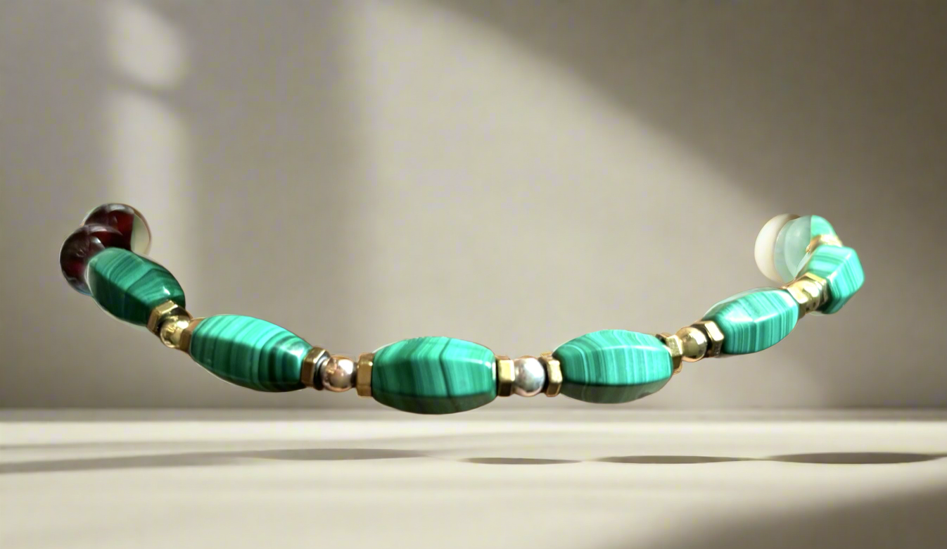 Malachite & Garnet Bracelet