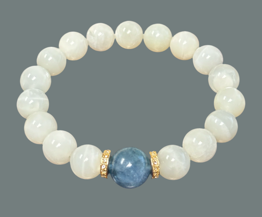 Moonstone & Fluorite Bracelet