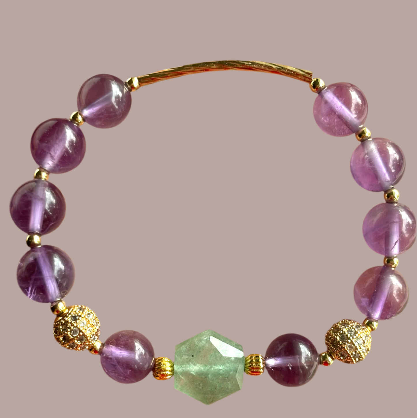 Chalcedony & Amethyst Bracelet