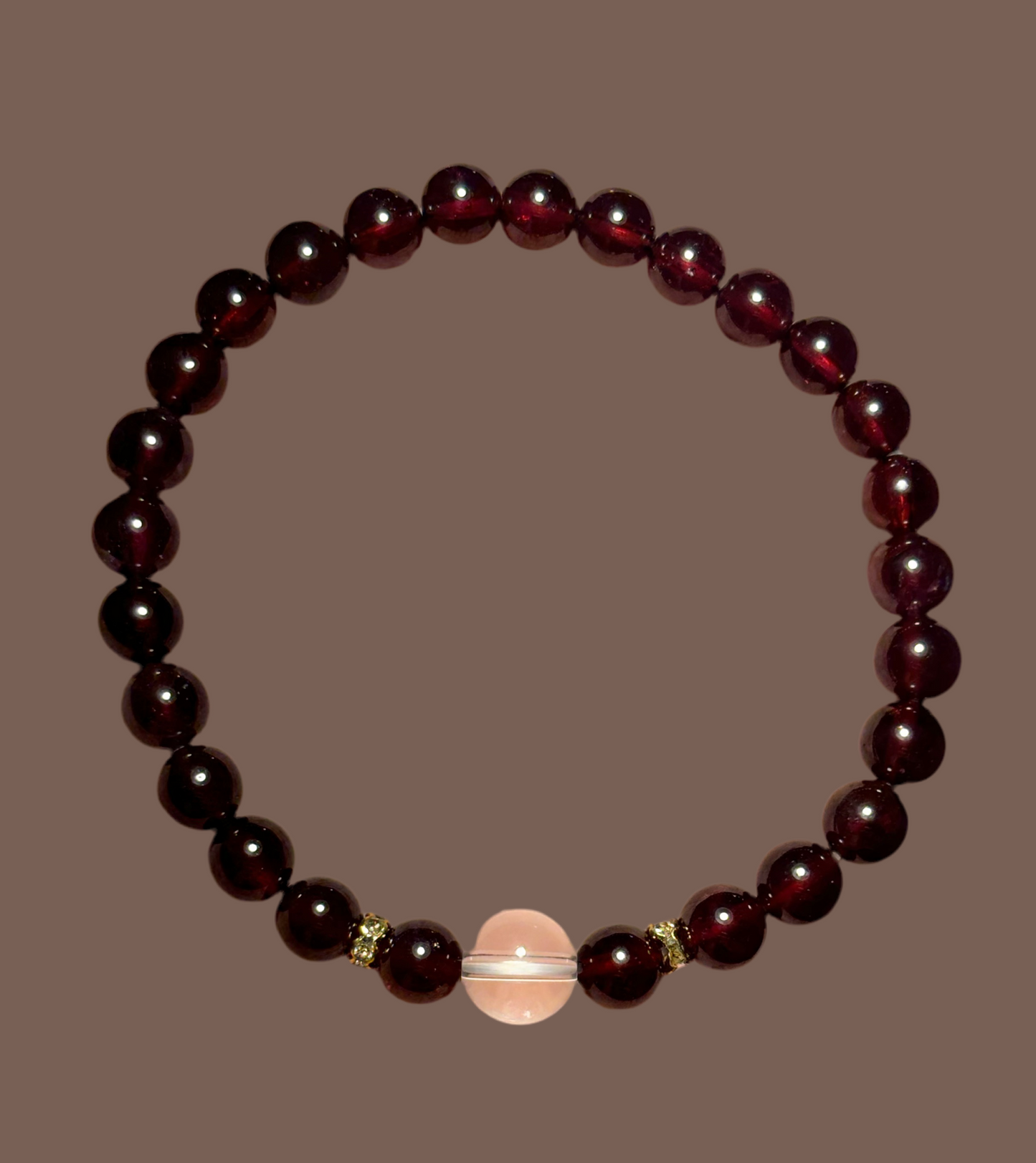 Garnet & Quartz Bracelet