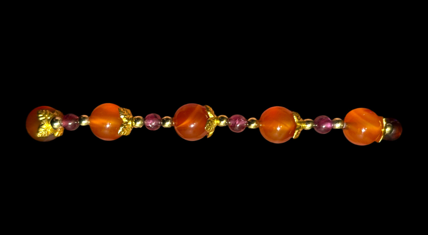 Carnelian & Garnet Bracelet