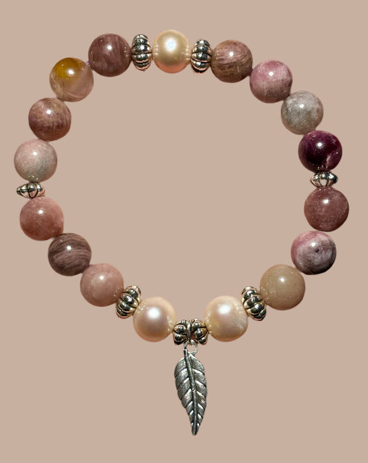 Multi-Colored Tourmaline & Pearl Bracelet