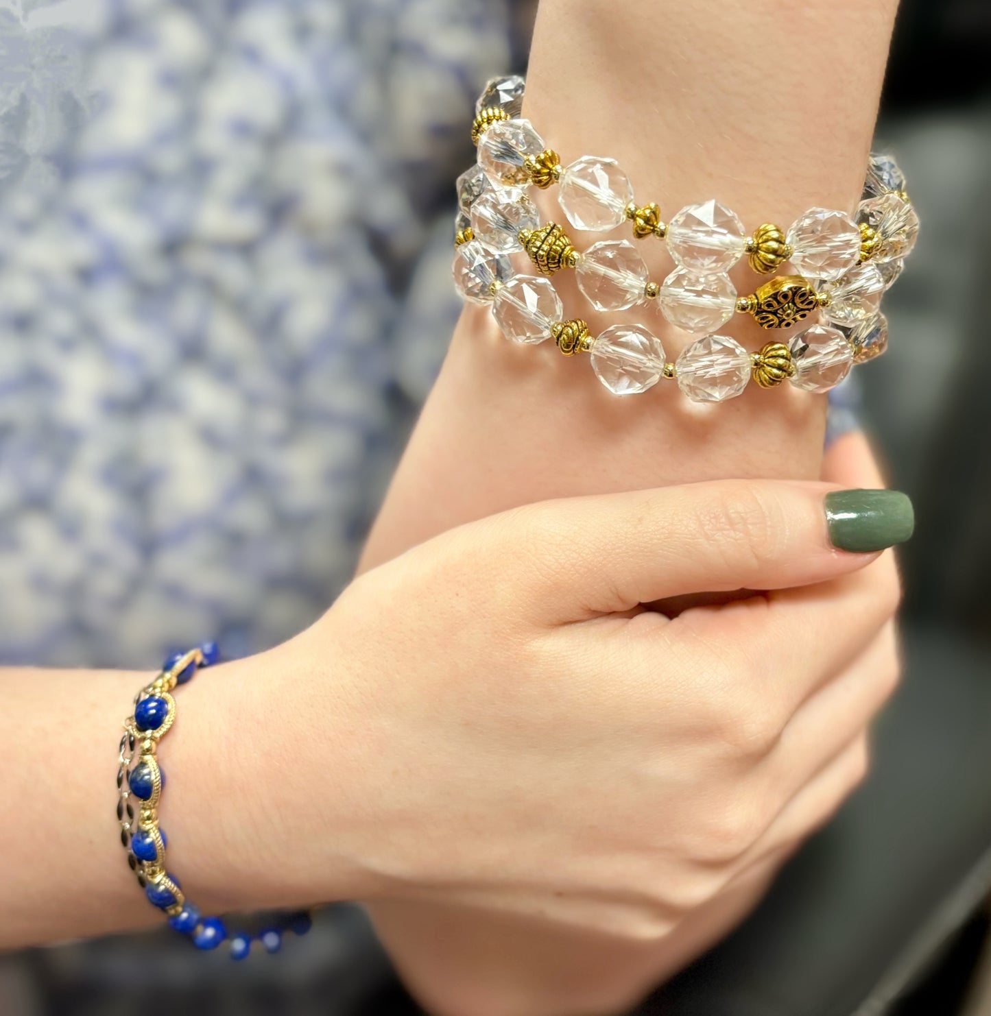 Faceted Clear Quartz Bracelet